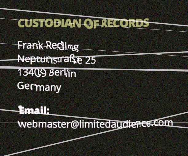 Custodian of records details